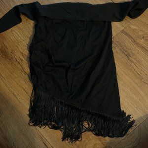 Fringe Black Skirt